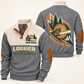 Personalized Logger Sports Sweatshirt - Heritage Collar - Grey