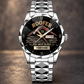Personalized Roofer Crystal Metal Watch - Faceted Legacy - Steel