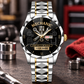Personalized Mechanic Crystal Metal Watch - Faceted Legacy - Silver Gold Chain