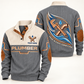 Personalized Plumber Sports Sweatshirt - Heritage Collar - Grey