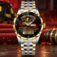 Personalized Fire Fighter Crystal Metal Watch - Faceted Legacy - Silver Gold