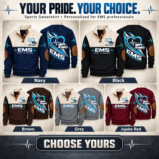 Personalized EMS Sports Sweatshirt - Heritage Collar - advertising image