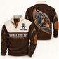 Personalized Welder Sports Sweatshirt - Heritage Collar - Brown