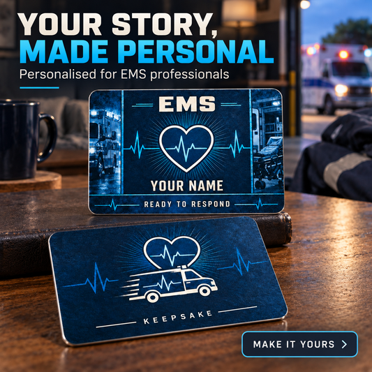 Personalized EMS Aluminum Wallet Card - Toolmark Heritage - advertising image