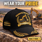 Personalized Excavator Operator Baseball Cap - Black Gold Legacy - advertising image
