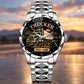 Personalized Trucker Crystal Metal Watch - Faceted Legacy - Steel