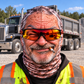 Dump Truck Driver funny face balaclava - Style 4