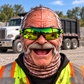 Dump Truck Driver funny face balaclava - Style 5