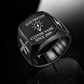 Electrician Signature Crest ring in Black, showing CUSTOM NAME and SINCE 2000