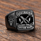Electrician Black Face Badge ring in Black, showing CUSTOM NAME and SINCE 2000