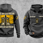 Electrician Once and Always Vintage Hoodie in Dark Gray, front and back views with sample text CUSTOM NAME and SINCE 2000, boots and circuit-panel back artwork, and plain lower-front pouch.