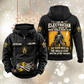Electrician Skills and Pride Vintage Hoodie in Black, front and back views with sample text CUSTOM NAME and SINCE 2000, pliers and cable motifs, and standing electrician portrait.