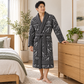 Personalized Electrician Bathrobe Slate worn at home