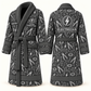 Personalized Electrician Bathrobe slate front and back