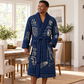 Personalized Electrician Bathrobe - Blueprint Workshop lifestyle view