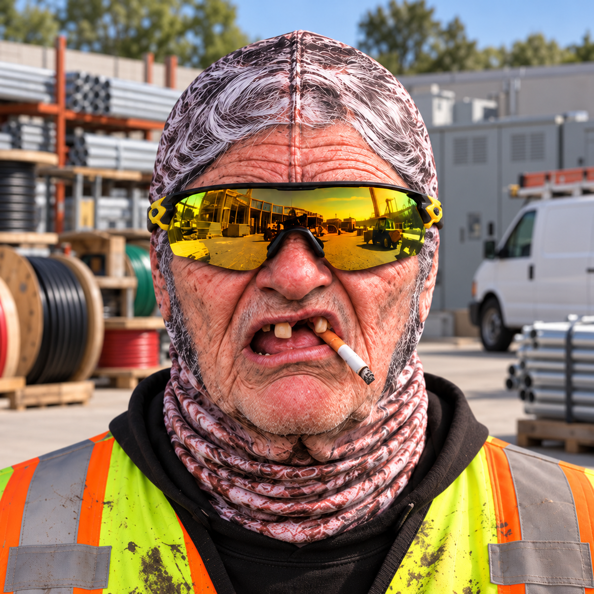 Electrician funny face balaclava - Style 3