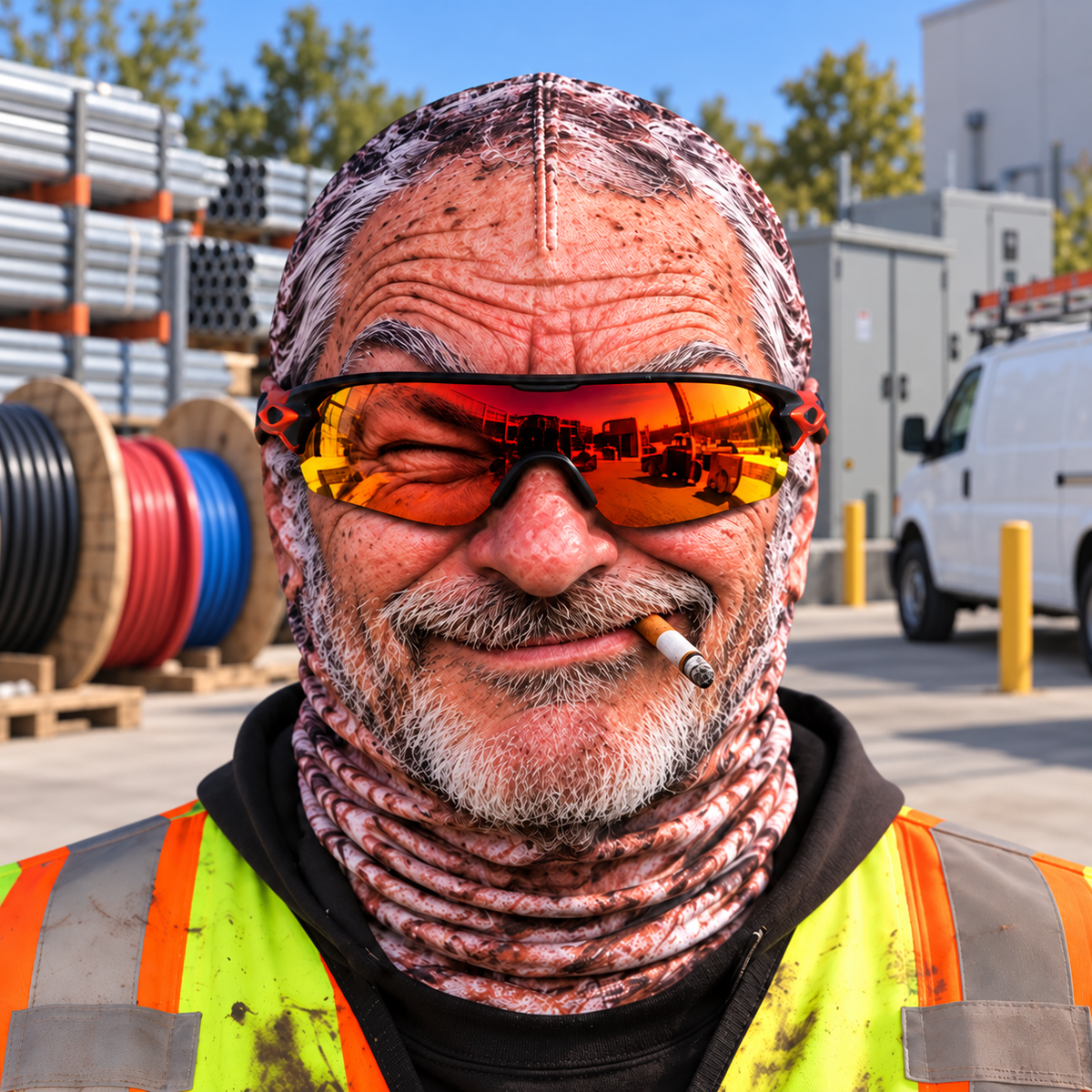 Electrician funny face balaclava - Style 4