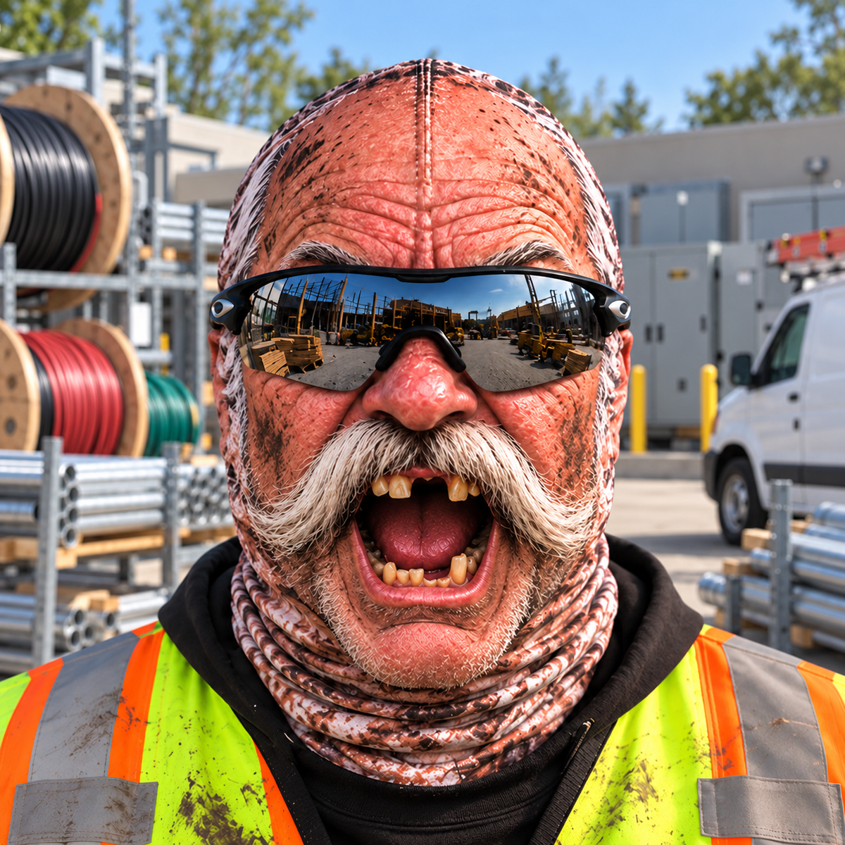 Electrician funny face balaclava - Style 6
