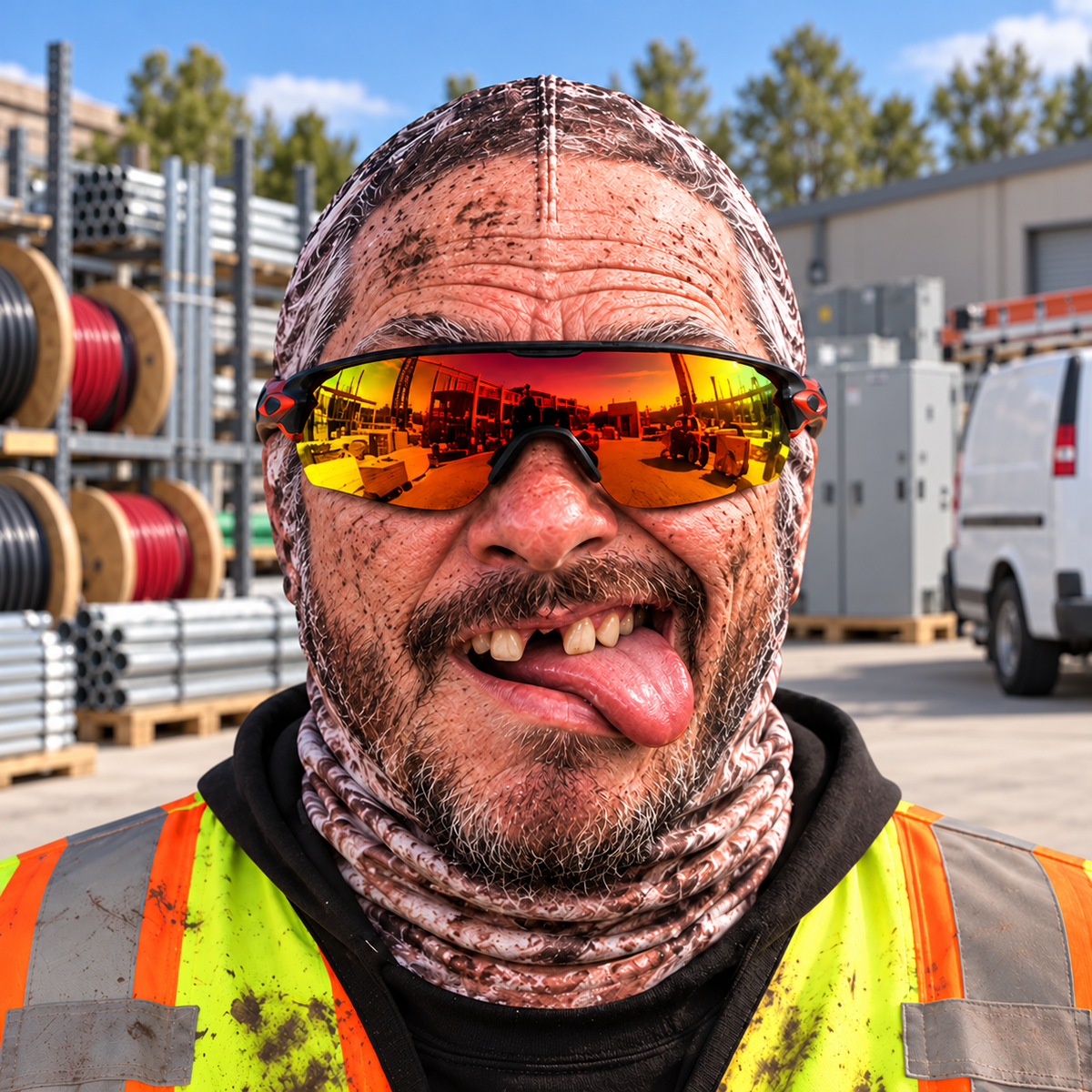 Electrician funny face balaclava - Style 9