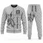 electrician occupation-themed sweater and jogger combo lightgray color with name and company artwork