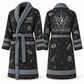 Personalized Electrician Bathrobe - Night Shift slate front and back view