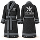 Personalized Electrician Bathrobe - Signature Silhouette slate front and back view