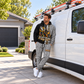 electrician full-zip hoodie and matching joggers - adult male lifestyle