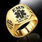 EMS Classic Emblem ring in Gold, showing CUSTOM NAME and SINCE 2000