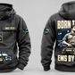 EMS By Choice Vintage Hoodie in Dark Gray, separated complete front and back views with sample chest text CUSTOM NAME and SINCE 2000 and BORN TO CARE / EMS BY CHOICE portrait artwork.