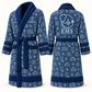 Personalized EMS Bathrobe blue front and back
