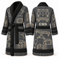 Personalized EMS Bathrobe - Blueprint Workshop slate front and back view