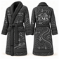 Personalized EMS Bathrobe - Contour Lines slate front and back view