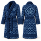 Personalized EMS Bathrobe - Diamond Emblems blue front and back view