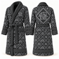 Personalized EMS Bathrobe - Diamond Emblems slate front and back view
