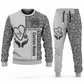 ems occupation-themed sweater and jogger combo lightgray color with name and company artwork
