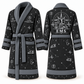 Personalized EMS Bathrobe - Night Shift slate front and back view