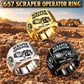 657 twin-engine Scraper Operator signet ring in Silver, Gold and Black with CUSTOM NAME and SINCE 2000