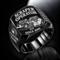 623 elevating Scraper Operator signet ring in black with CUSTOM NAME and SINCE 2000