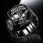 Black personalized W 200 Fi cold planer operator signet ring with flat machine artwork and MILLING OPERATOR, W 200 Fi, CUSTOM NAME and SINCE 2000 engraving.