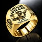 Gold personalized W 200 Fi cold planer operator signet ring with flat machine artwork and MILLING OPERATOR, W 200 Fi, CUSTOM NAME and SINCE 2000 engraving.