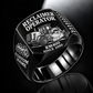Black personalized RM400 road reclaimer operator signet ring with flat machine artwork and RECLAIMER OPERATOR, RM400, CUSTOM NAME and SINCE 2000 engraving.
