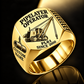 Personalized PL61 Pipelayer Operator Ring, gold finish, CUSTOM NAME and SINCE 2000 engraving.