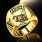 Personalized PL83 Pipelayer Operator Ring, gold finish, CUSTOM NAME and SINCE 2000 engraving.
