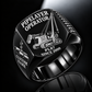 Personalized PL87 Pipelayer Operator Ring, black finish, CUSTOM NAME and SINCE 2000 engraving.