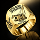 Personalized PL87 Pipelayer Operator Ring, gold finish, CUSTOM NAME and SINCE 2000 engraving.