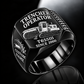 Personalized T655III Trencher Operator Ring, black finish, CUSTOM NAME and SINCE 2000 engraving.