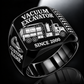 Black finish TRUVAC HXX Truck-Mounted Hydrovac Signet Ring with HXX machine engraving, CUSTOM NAME and SINCE 2000 sample text.