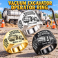TRUVAC HXX Truck-Mounted Hydrovac Signet Ring: Silver, Gold and Black signet rings with HXX machine engraving, CUSTOM NAME and SINCE 2000 sample text.