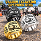 Ditch Witch HX30 Trailer Vacuum Excavator Signet Ring: Silver, Gold and Black signet rings with HX30 machine engraving, CUSTOM NAME and SINCE 2000 sample text.