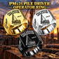 Hero personalized PMx25 pile driver operator signet ring with original unbranded machinery, CUSTOM NAME and SINCE 2000.